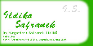 ildiko safranek business card